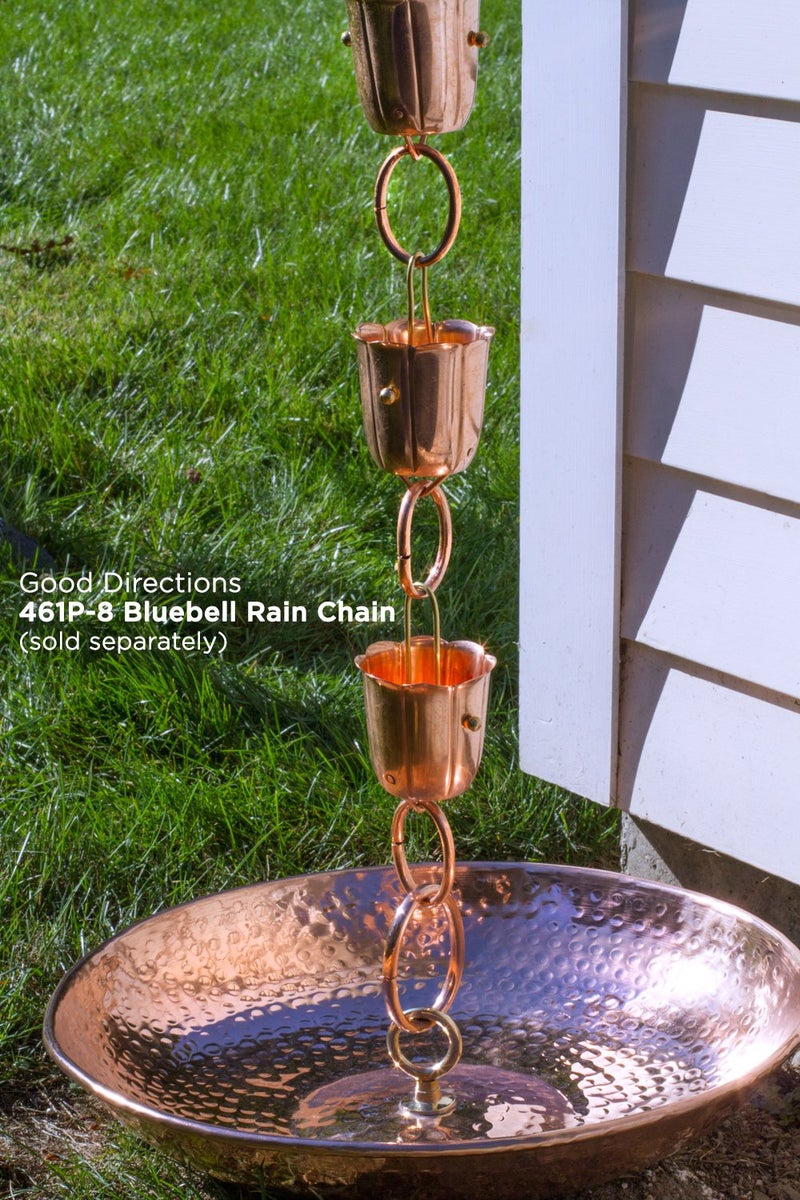 Good Directions 479P Rain Chain Basin Large 16-1/2 Inch Diameter, 4 Inches High, 100% Pure Copper - Image 5