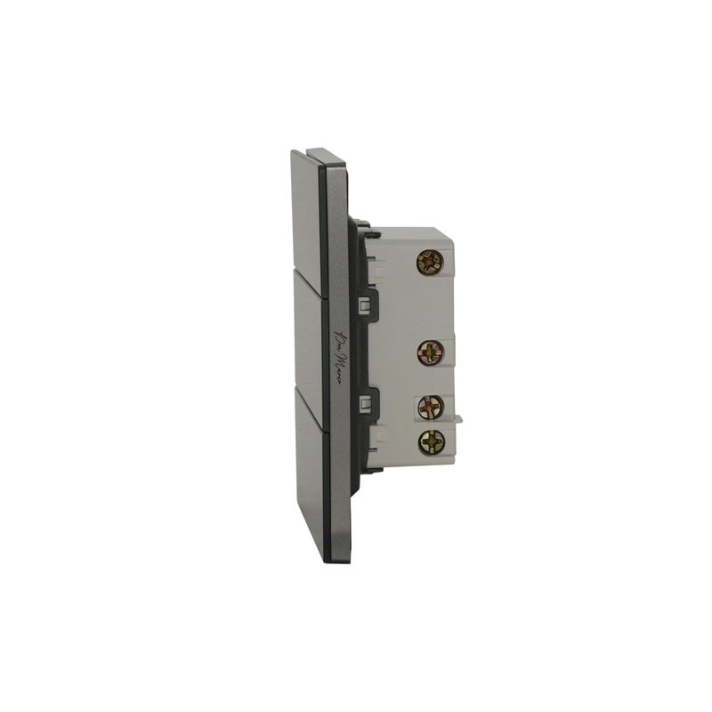 Donmarco 3 Gang 1 Way Switch – Ultra Thin Glass, Modern & Durable, Fire-Resistant Electric Switch, 15-Year Warranty, Wall Switch for Home and Office (Matt Grey) - Image 3