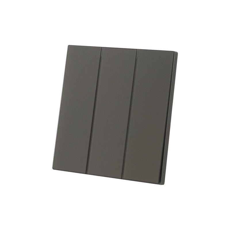 Donmarco 3 Gang 1 Way Switch – Ultra Thin Glass, Modern & Durable, Fire-Resistant Electric Switch, 15-Year Warranty, Wall Switch for Home and Office (Matt Grey) - Image 2