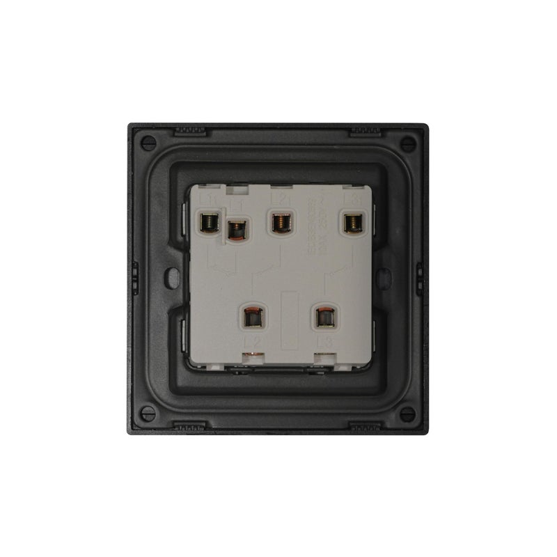 Donmarco 3 Gang 1 Way Switch – Ultra Thin Glass, Modern & Durable, Fire-Resistant Electric Switch, 15-Year Warranty, Wall Switch for Home and Office (Matt Grey) - Image 4