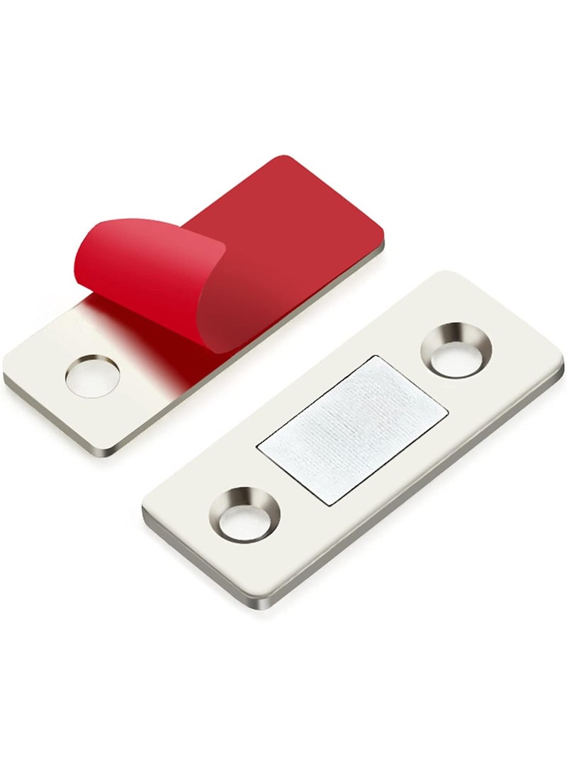 Skypearll Skypearll Magnetic Door Catch UltraThin Cabinet Magnetic Catch with Strong Adhesive Sticker Ans Screws Slim Drawer Magnets Locks Furniture Safety Latches for Kitchen Cupboard Closet  - Image 1