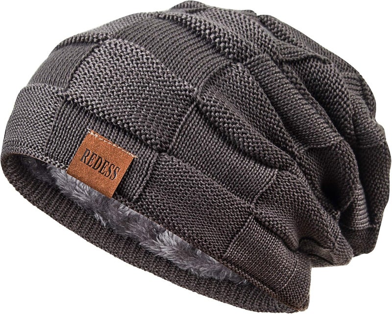 REDESS Beanie Hat for Men and Women Winter Warm Hats Knit Slouchy Thick Skull Cap - Image 1