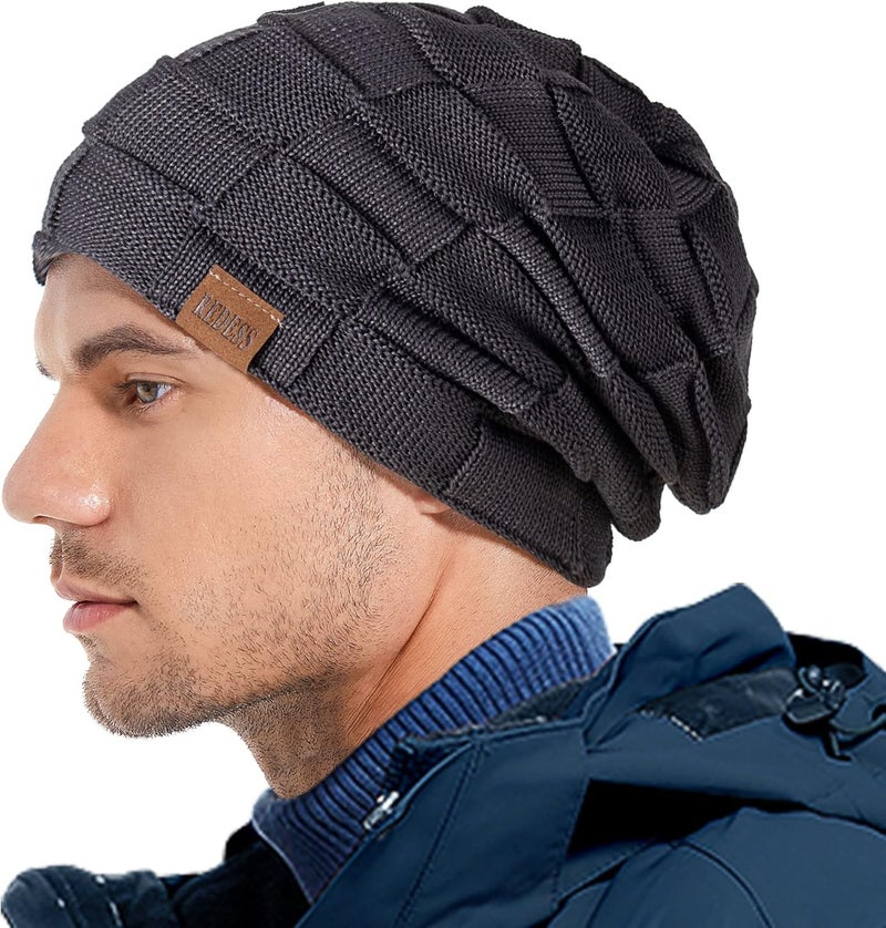 REDESS Beanie Hat for Men and Women Winter Warm Hats Knit Slouchy Thick Skull Cap - Image 5
