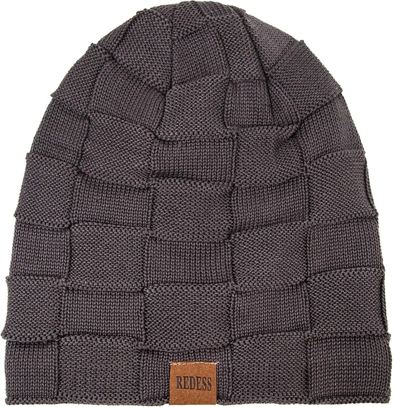 REDESS Beanie Hat for Men and Women Winter Warm Hats Knit Slouchy Thick Skull Cap - Image 2