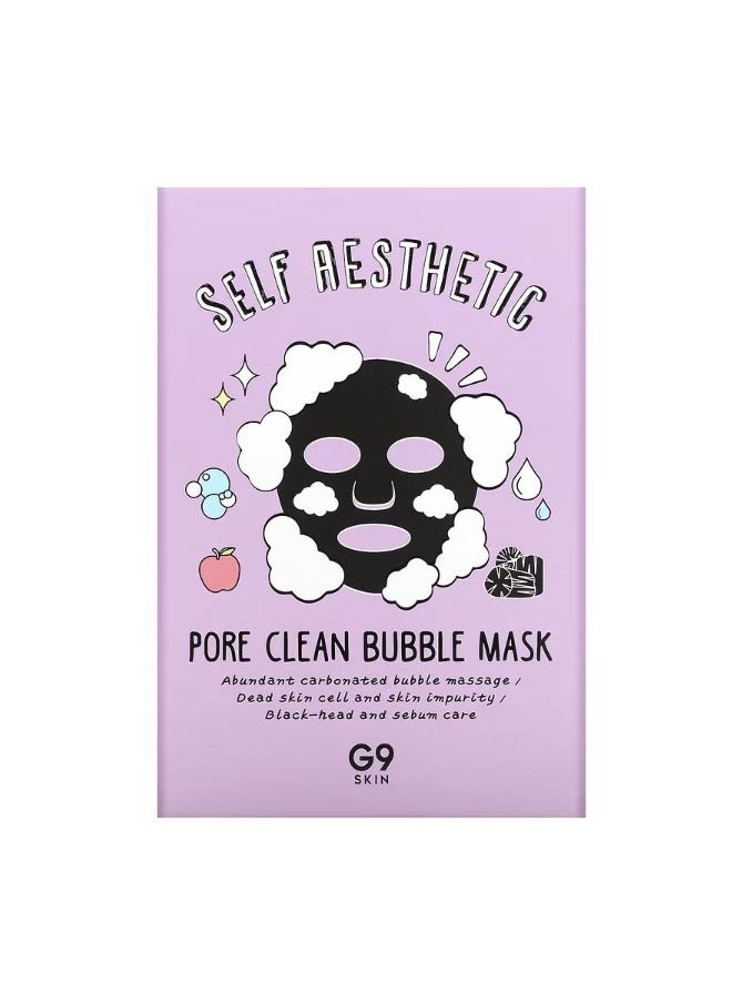 G9SKIN Self Aesthetic Pore Clean Bubble Beauty Mask 5 Sheets 0.78 fl oz 23 ml Each  - Image 2