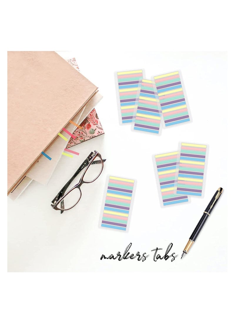 SYOSI - 3000Pcs Ultra Slim Sticky Tabs for Highlighting, Tiny Text Highlighter Strips, Colored Page Markers Page Flags, Transparent Sticky Index Tabs, Annotation Tabs Book Tabs, Macaron - Image 1