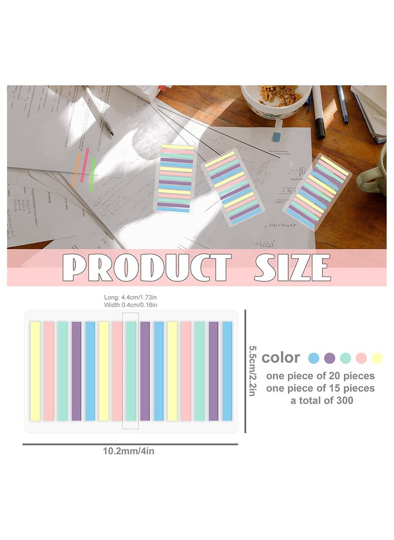 SYOSI - 3000Pcs Ultra Slim Sticky Tabs for Highlighting, Tiny Text Highlighter Strips, Colored Page Markers Page Flags, Transparent Sticky Index Tabs, Annotation Tabs Book Tabs, Macaron - Image 1