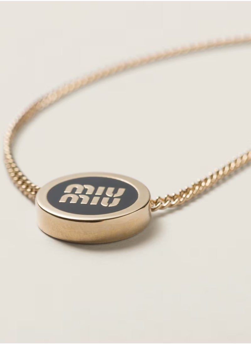 MIU - MIU Metal Necklace-Black - Image 1