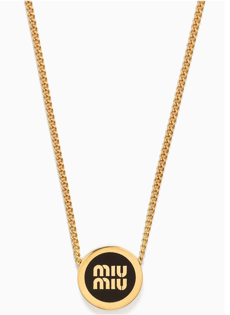 MIU - MIU Metal Necklace-Black - Image 1
