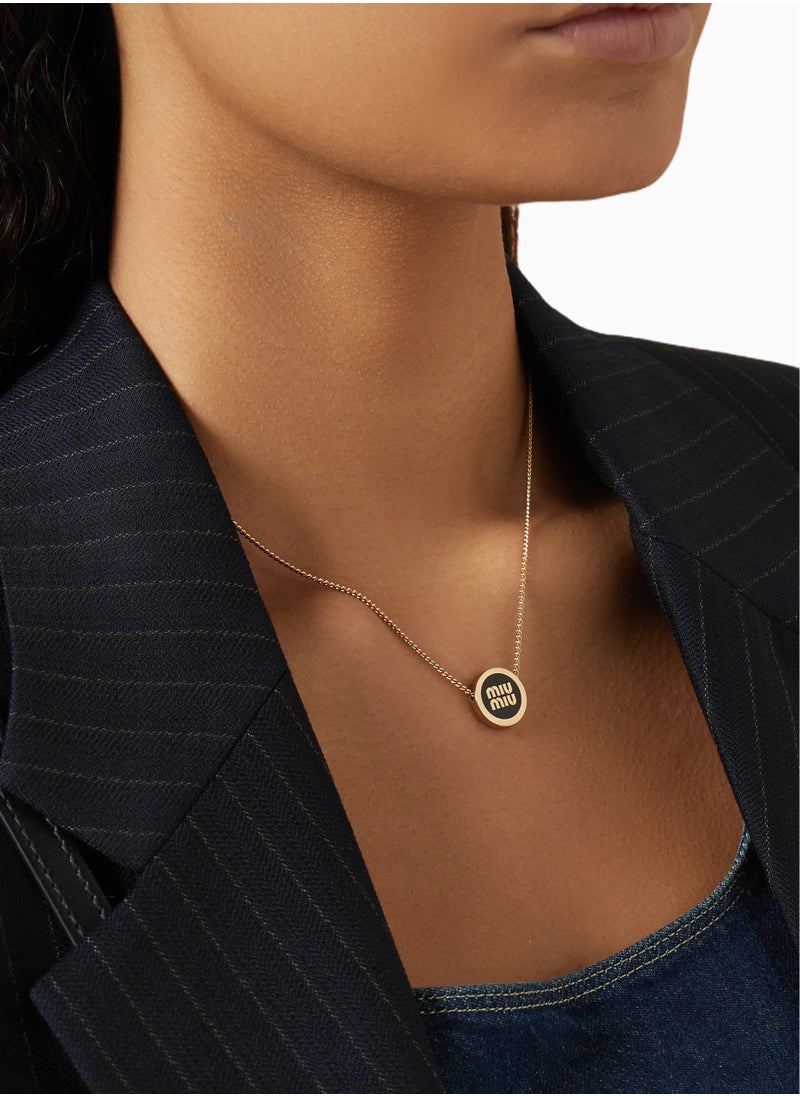 MIU - MIU Metal Necklace-Black - Image 1