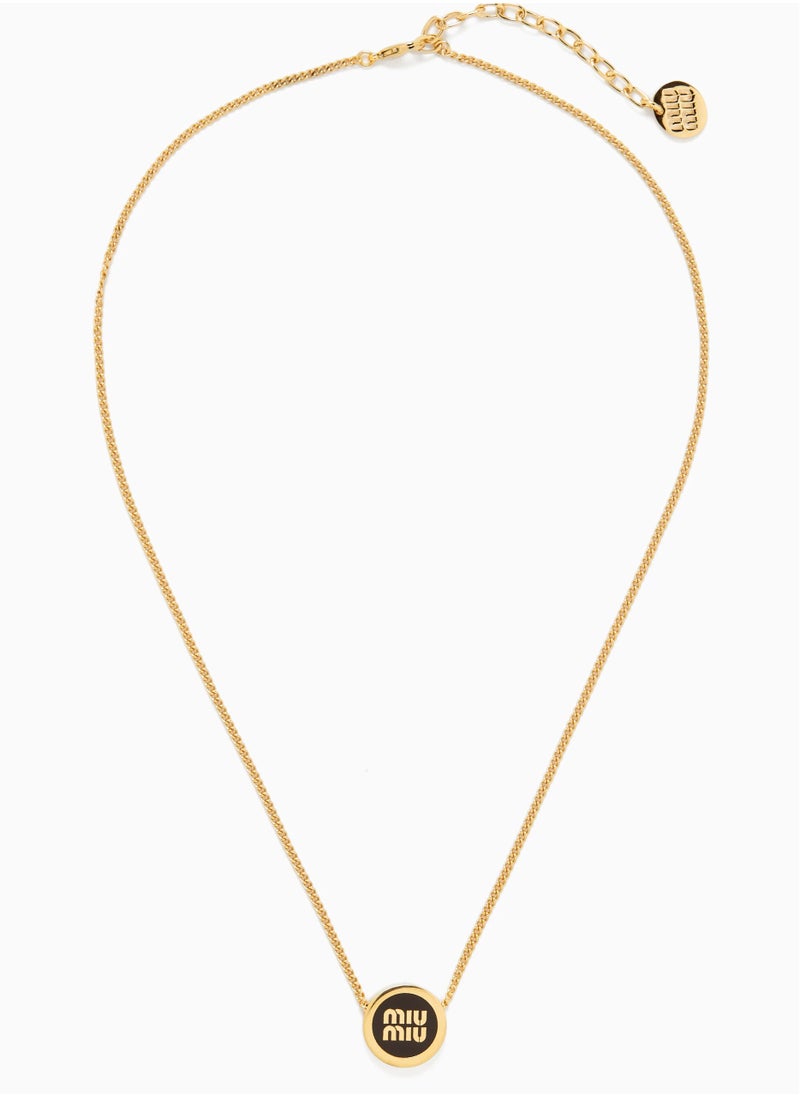MIU - MIU Metal Necklace-Black - Image 1