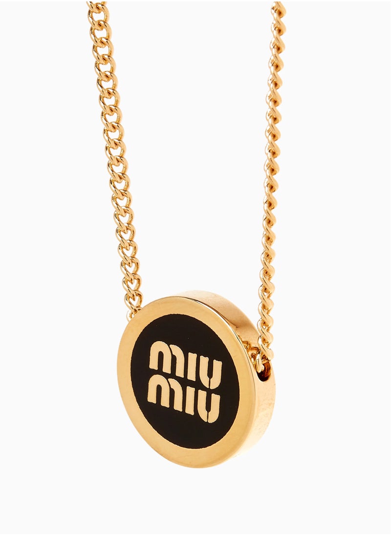 MIU - MIU Metal Necklace-Black - Image 1