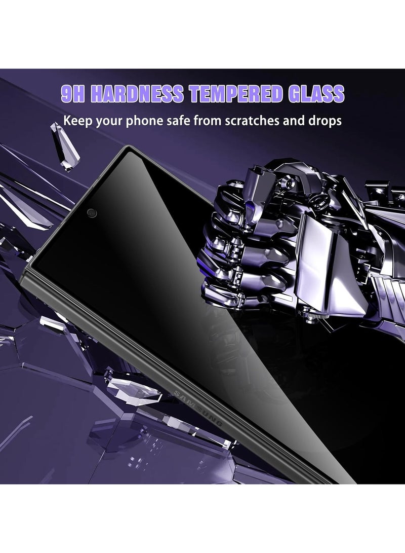 general Galaxy Z Fold 7 2025 Privacy Screen Protector, [2+2 Pack] Anti Spy Tempered Glass Screen Film and Camera Lens Protector, 9H Hardness Z Fold7 5G Tempered Glass - Image 3