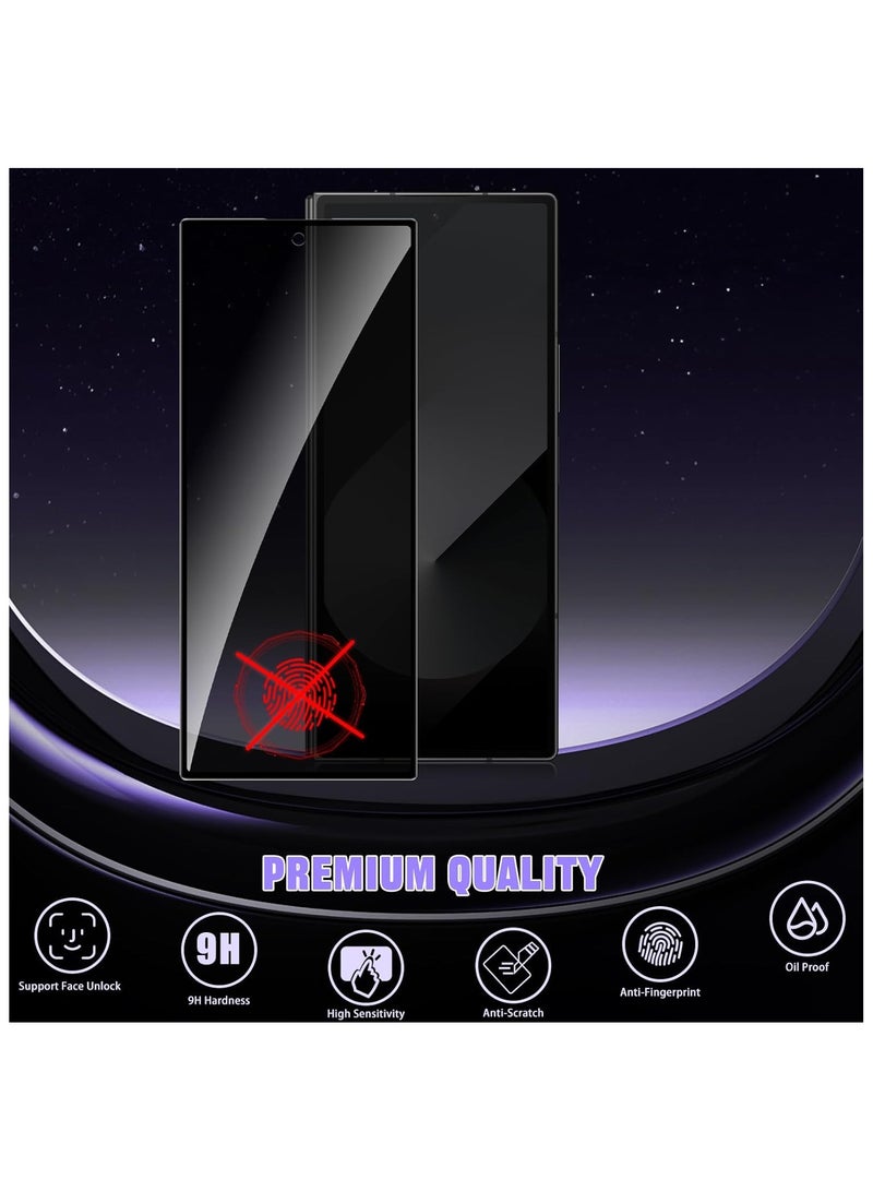 general Galaxy Z Fold 7 2025 Privacy Screen Protector, [2+2 Pack] Anti Spy Tempered Glass Screen Film and Camera Lens Protector, 9H Hardness Z Fold7 5G Tempered Glass - Image 4