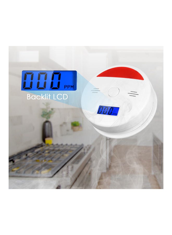 Carbon Monoxide and Alarm Sensor CO Detector White - Image 2