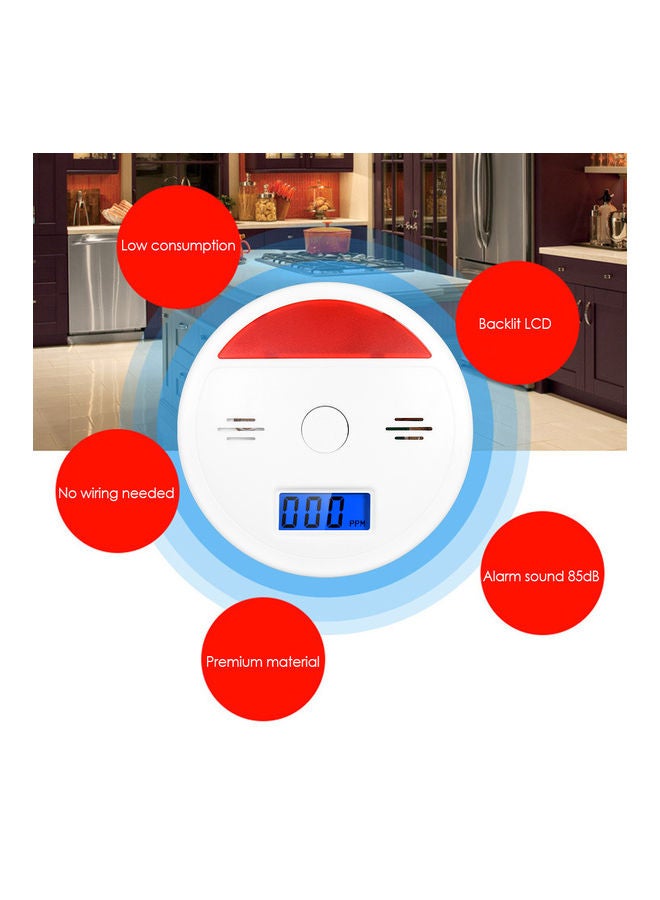 Carbon Monoxide and Alarm Sensor CO Detector White - Image 5