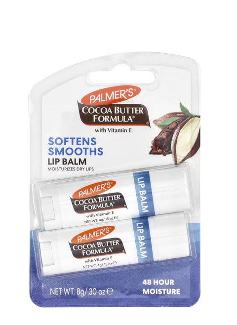 Palmer's, Cocoa Butter Formula with Vitamin E, Softens Smooths Lip Balm, 2 Pack, 0.15 oz (4 g)