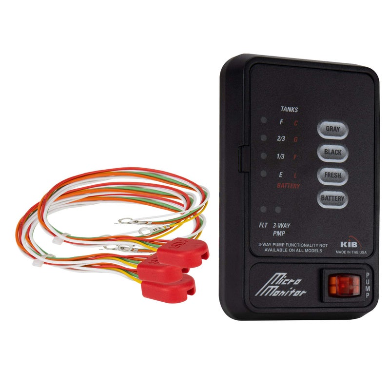 RecPro M21 RV Tank Level Sensor Monitor Panel | KIB Replacement | Panel Only | Fresh Water or Holding Tank Level Sensor (Black)