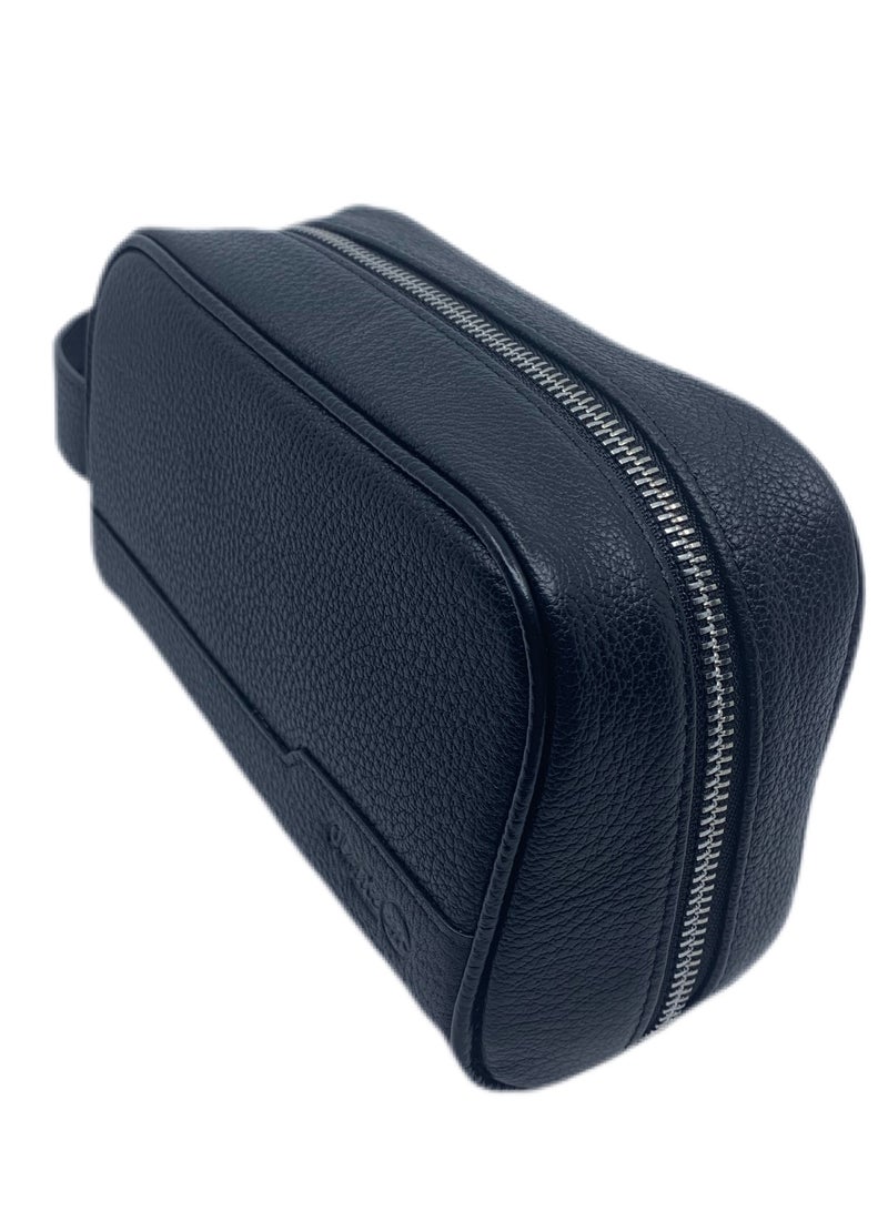 Classic Milano Leather Travel Toiletry Bag, Hand Bag, and Clutch Bag for Men and Women – Waterproof Travel Organizer, Spacious Cosmetic Case & Dopp Kit for Shaving, Makeup & Grooming Essentials - Image 2