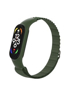 Replacement Strap For Xiaomi Mi Band 3 / 4 / 5 / 6 / 7 9-buckle Alpine Loop Adjustable Watch Band Dark Green