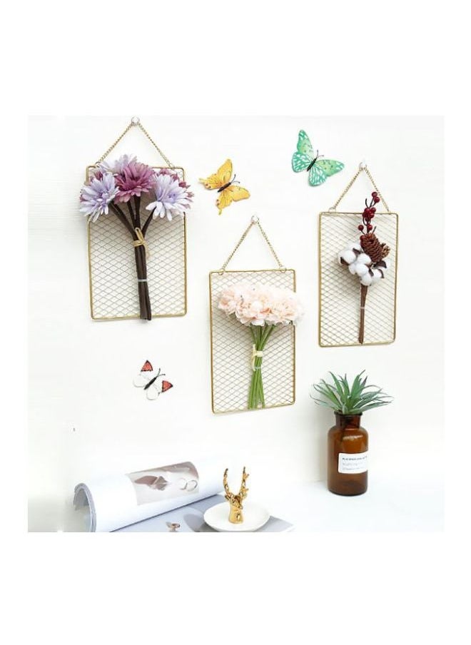NIBEMINENT Qiangtie Flower Wall Pendant Ornaments Gold 39x18cm  - Image 2