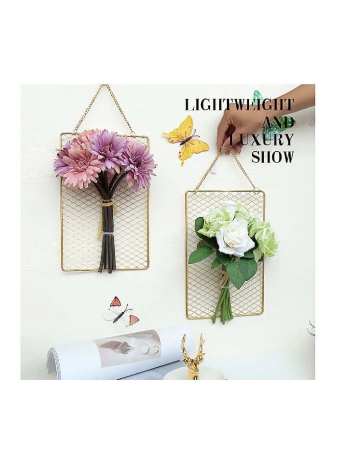 NIBEMINENT Qiangtie Flower Wall Pendant Ornaments Gold 39x18cm  - Image 3