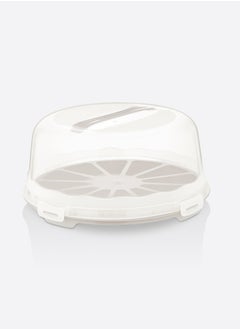 Dunya Plastik Dunia Plastic Cake Carrier - Clear Round with Soft Handle - Lockable Lid Cover - BPA-Free  - Image 2