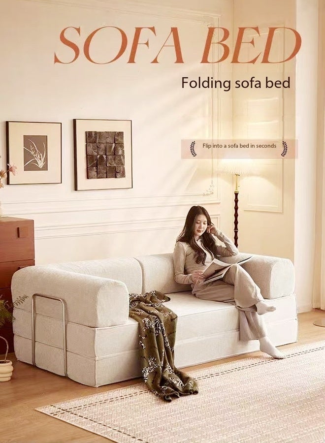 C&C Home 2 in 1 Multipurpose Use Sofa Cum Bed Comfortable Ergonomic Design Sleeper Sofa Folding Couch Mattress Convertible Living Room Furniture 220x170 cm - Image 2