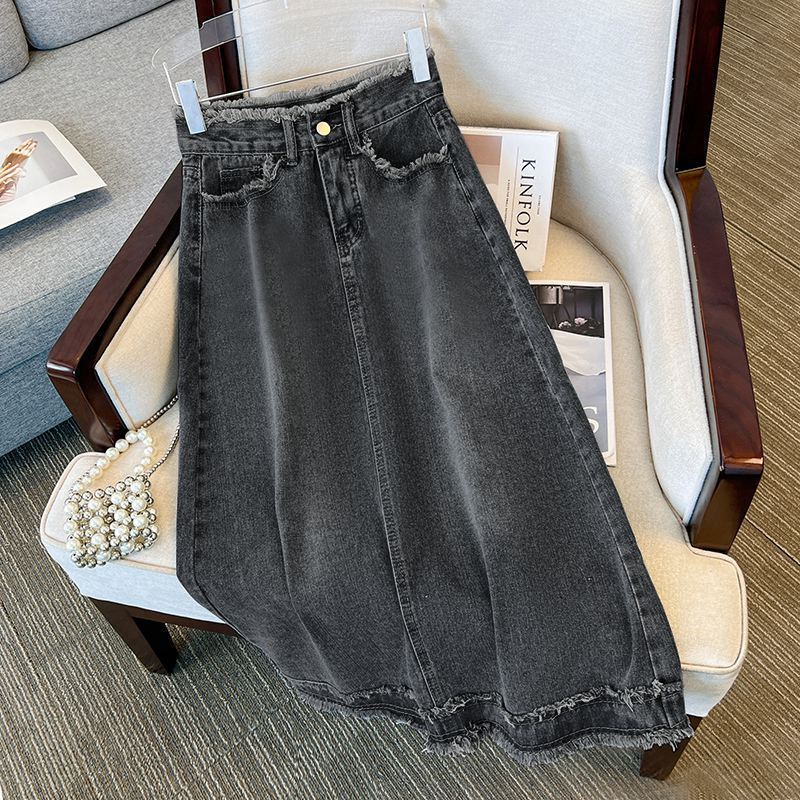 Denim A-Line Skirt for Women - Image 1