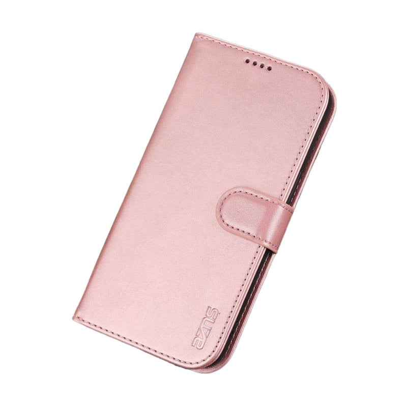 MS غطاء MagSafe بTPU لـ Redmi Note 15 مع حامل بطاقات ومغناطيس قوي مع مقاوم للصدمات مع حامل قابل للطي مع حماية من السقوط باللون ذهبي وردي مغناطيسي بوظيفة حامل من مادة TPU باللون الذهب. - Image 1