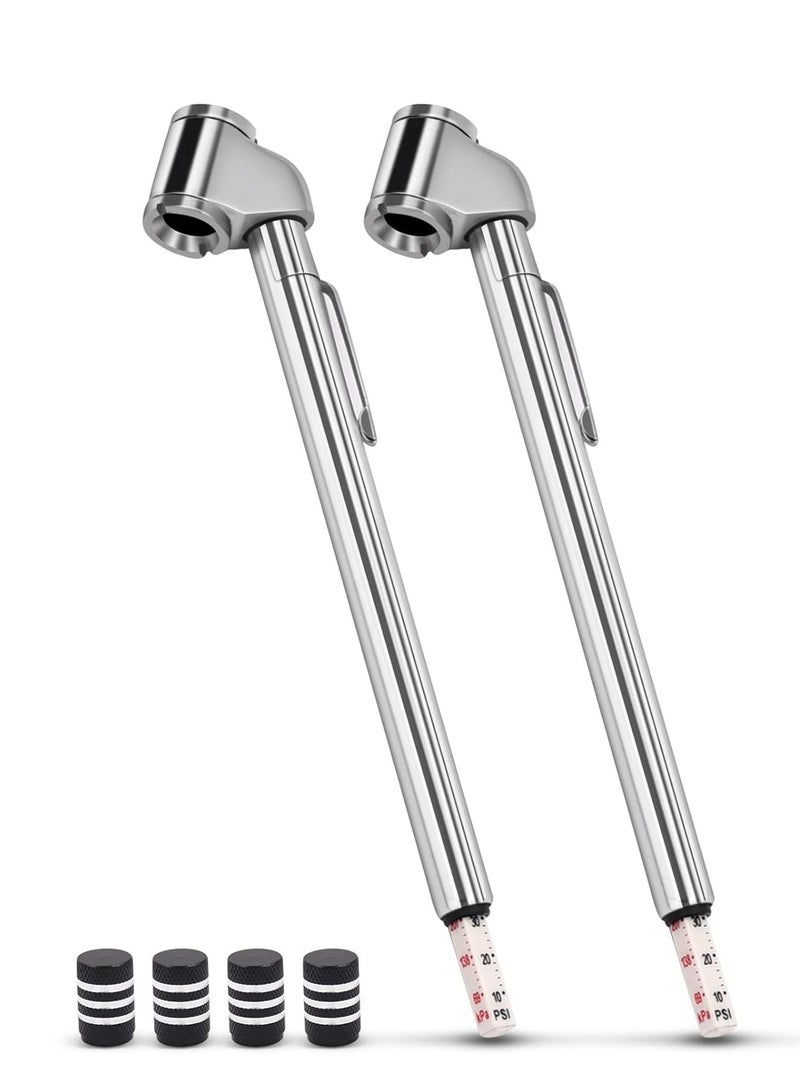 Pencil Tire Pressure Gauge 2 Pack 10 120PSI Dual Head Air Gauge Tire Pressure Heavy Duty Tire Valve Gauge for Truck Car RV ATV Motorcycle - Image 1