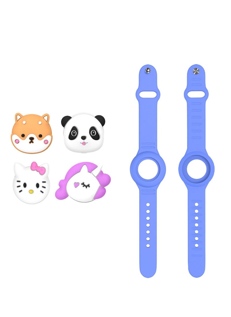 Generic - AirTag Bracelet Kids, Air Tag Wristband for Apple GPS Tracker Holder Kid Tags Adjustable Watch Band Toddler Anti-Lost Hidden Case Child-Friendly Silicone for Girls - Image 1