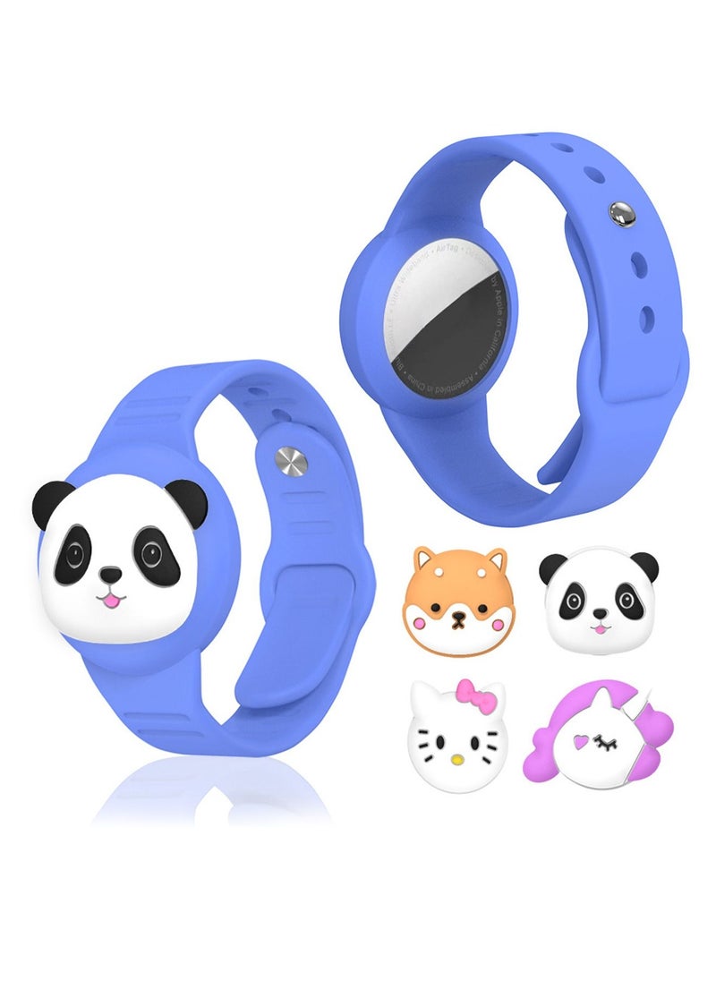 Generic - AirTag Bracelet Kids, Air Tag Wristband for Apple GPS Tracker Holder Kid Tags Adjustable Watch Band Toddler Anti-Lost Hidden Case Child-Friendly Silicone for Girls - Image 1