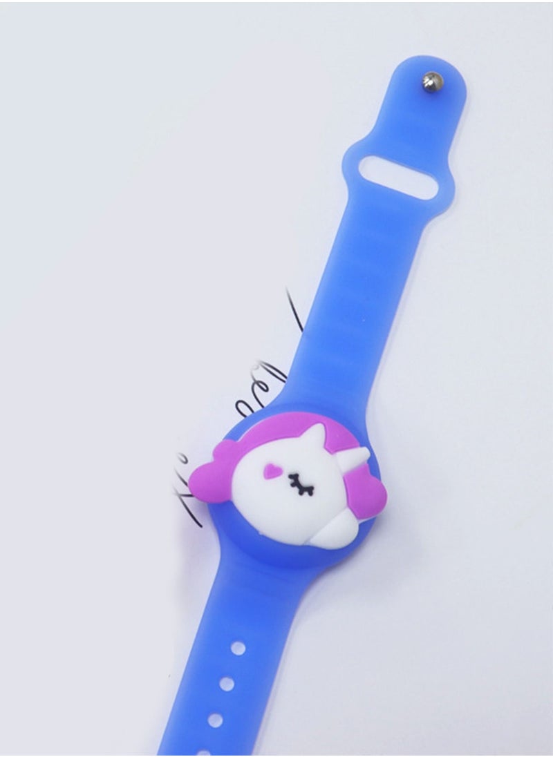 Generic - AirTag Bracelet Kids, Air Tag Wristband for Apple GPS Tracker Holder Kid Tags Adjustable Watch Band Toddler Anti-Lost Hidden Case Child-Friendly Silicone for Girls - Image 1