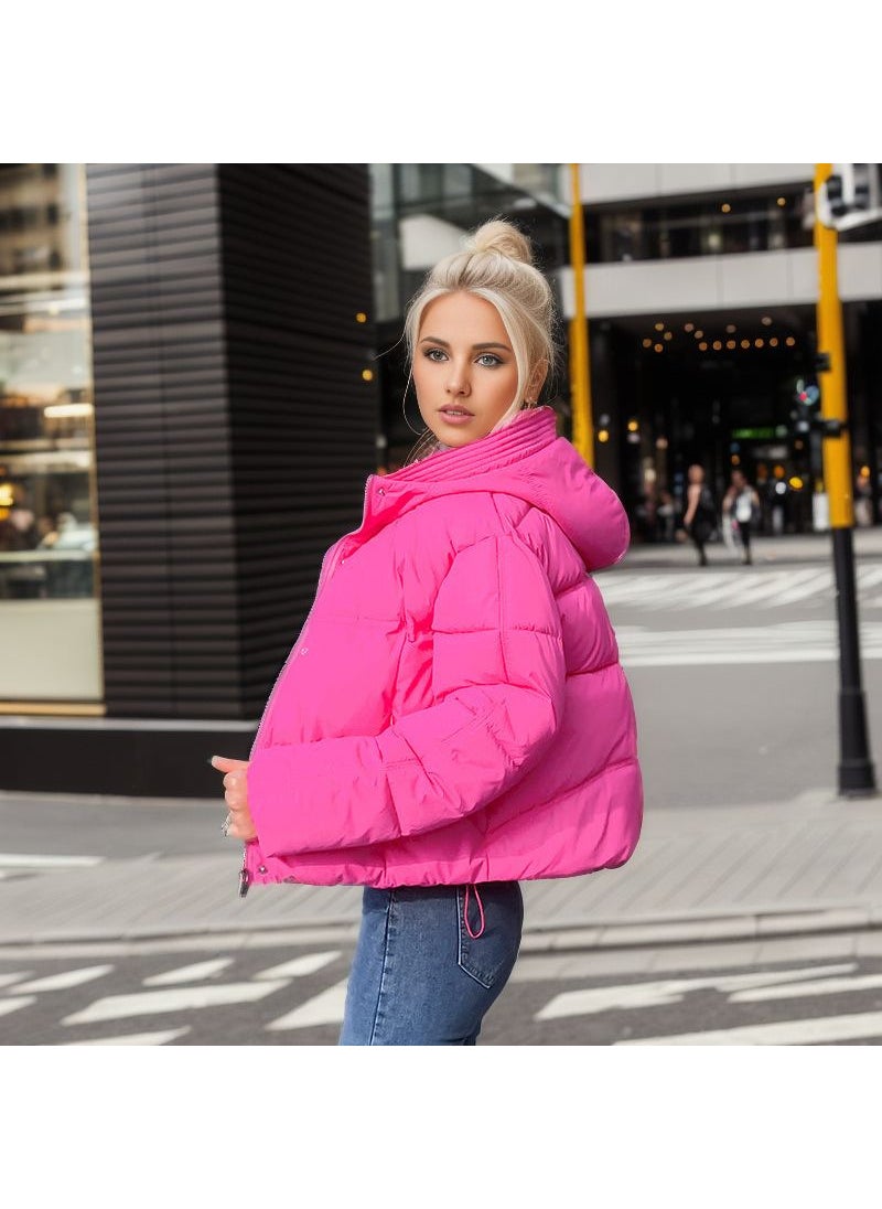 Generic - 2024 Fashion Winter Cotton Jacket Womens Warm Thick Coat Brown - Image 1