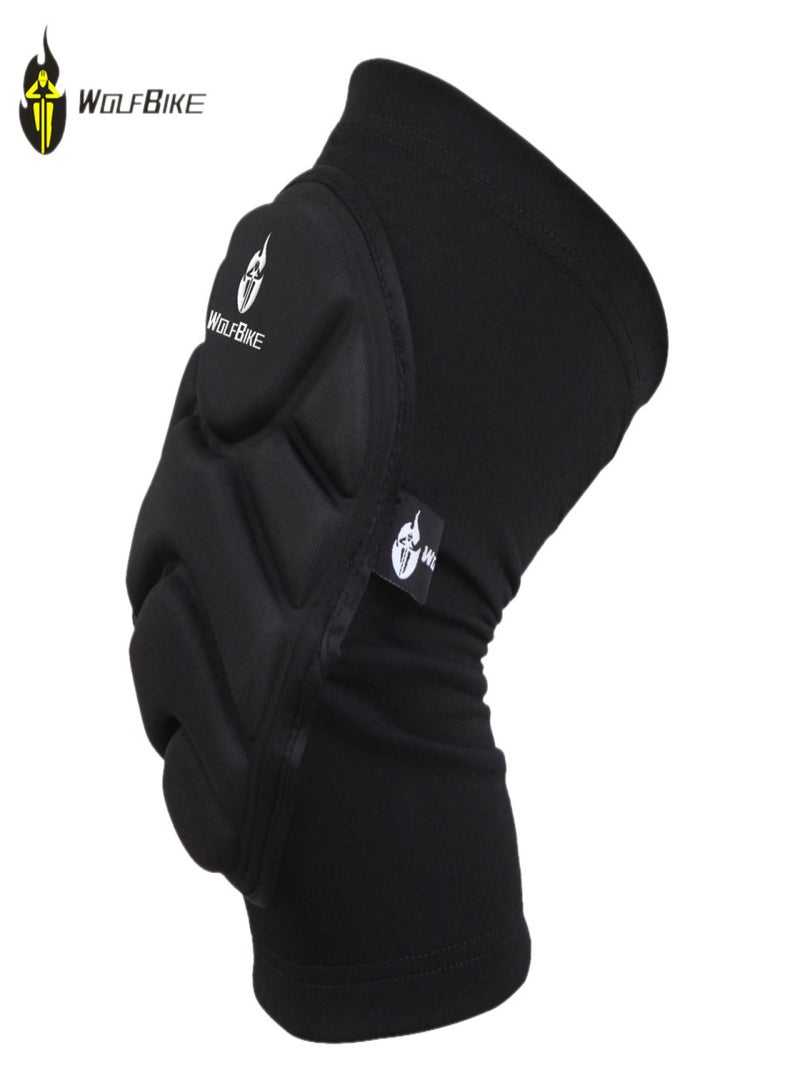 ولف بايك قطعتان من واقيات الركبة المرنة القابلة للتنفس من Wolfbike لكرة القدم وكرة السلة وأكمام الساق الرياضية لحماية الركبة - Image 4