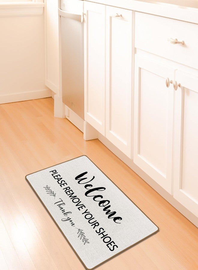 FIicy Welcome Sign Door Mat, Please Remove Your Shoes Welcome Mats for Front Door, Thank You Take Off Your Shoes Doormats, WelcomeSign Mat Indoor Outdoor FrontDoor Entrance Decor, 17x29 Inch - Image 3