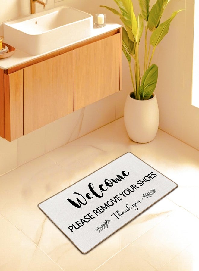 FIicy Welcome Sign Door Mat, Please Remove Your Shoes Welcome Mats for Front Door, Thank You Take Off Your Shoes Doormats, WelcomeSign Mat Indoor Outdoor FrontDoor Entrance Decor, 17x29 Inch - Image 5