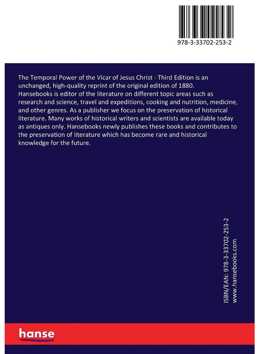 The Temporal Power of the Vicar of Jesus Christ: Third Edition  - Image 2