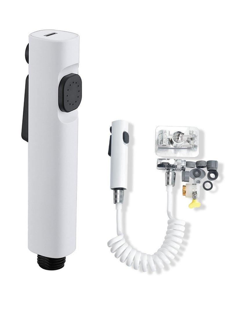 LUCKIER - Travel Shattaf Portable Bidet, Two Spray Modes Shattafa Set with 2m hose and universal adapter for taps 13-24mm diameter. Suitable for toilet sprayer, camping, women and baby care - Image 1
