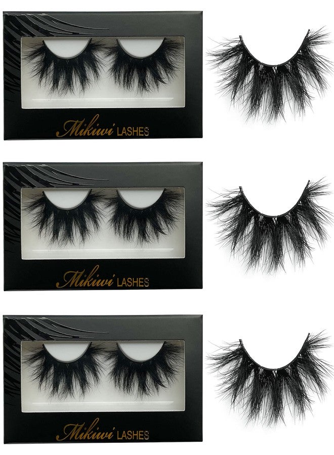 mikiwi Mink Lashes Mikiwi Eyelashes, 5D Super Fluffy Long Dramatic Eyelashes, Thick HandMade Full Strip Lashes, Cruelty-Free Lash 20-22MM - Image 2