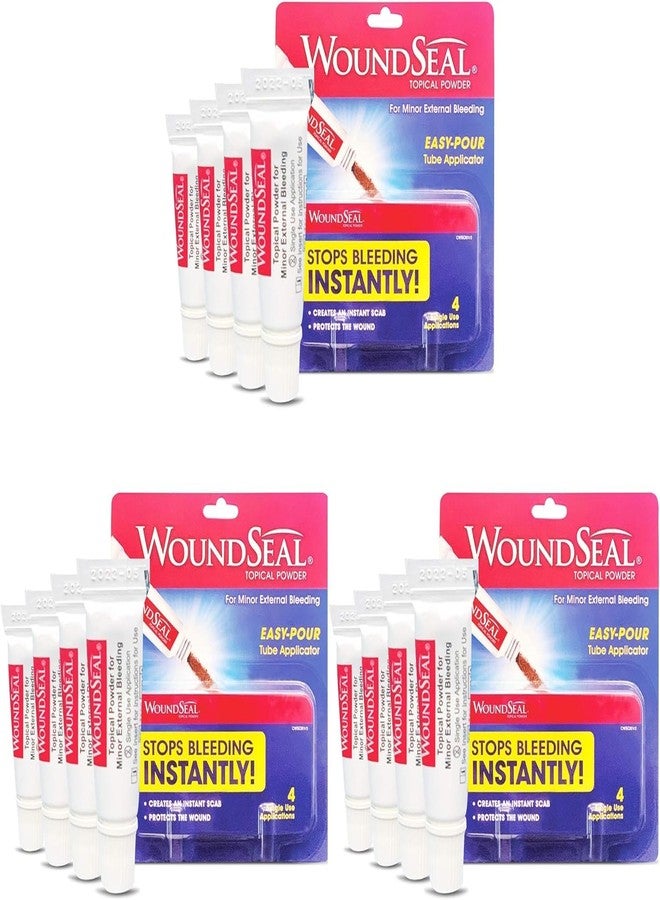 WoundSeal مسحوق ووندسيل، 4 عبوات (عبوة من 3 قطع) - Image 1