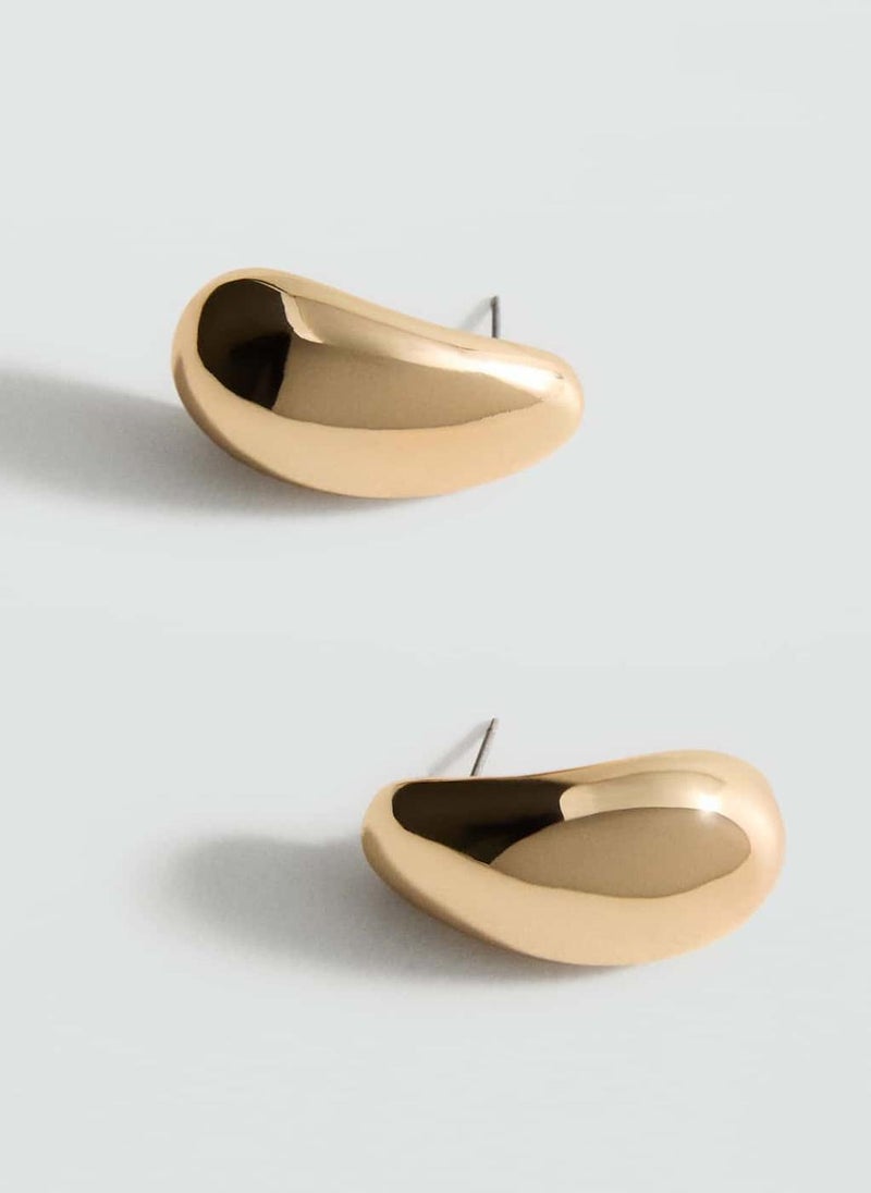 MANGO Oval volume earrings - Image 2