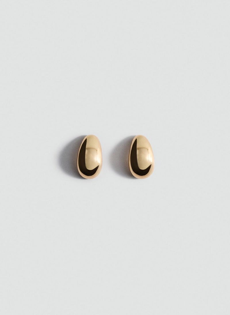 MANGO Oval volume earrings - Image 1