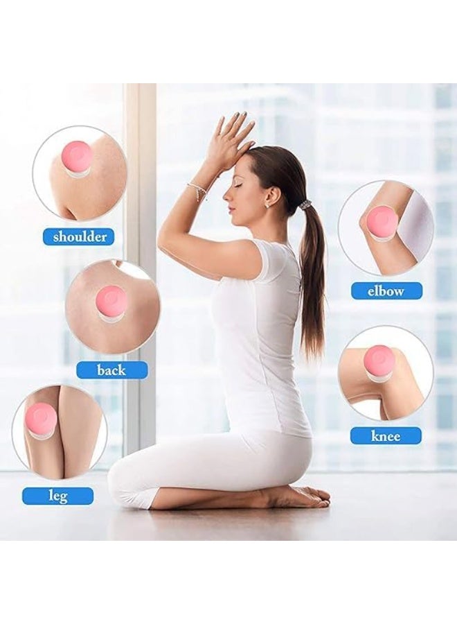 4-Piece Professional Glass & Silicone Cupping Set - Vacuum Suction Therapy Kit for Face & Body - Muscle Fatigue Relief & Skin Rejuvenation Tool - Ideal Wellness Gift for Men & Women - Image 2