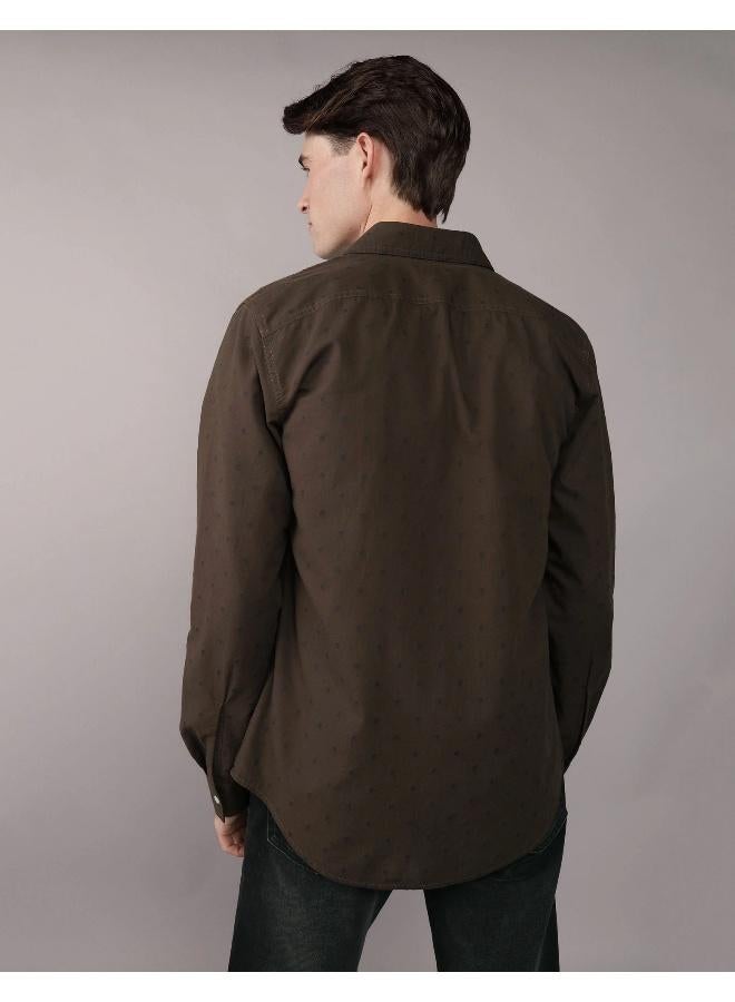 AE Printed Slim Fit Everyday Button-Up Shirt