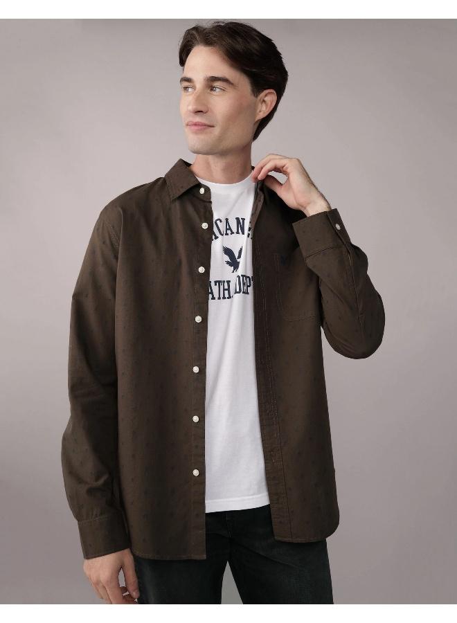 AE Printed Slim Fit Everyday Button-Up Shirt