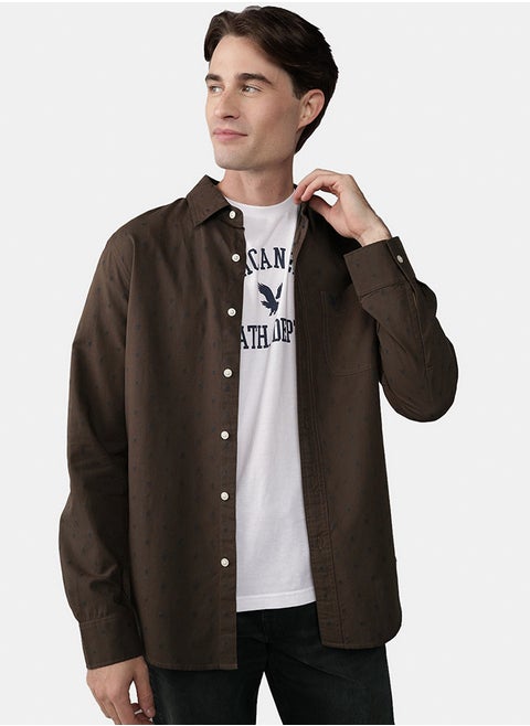 AE Printed Slim Fit Everyday Button-Up Shirt
