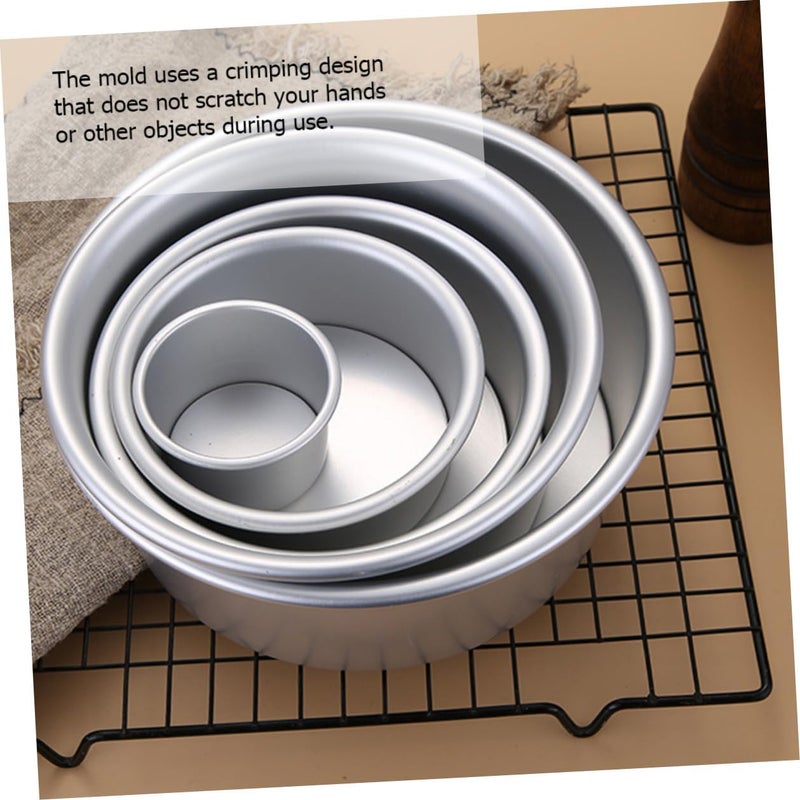 Healeved Aluminum Alloy round Cake Mould Set 2pcs 6 8 Inch Non-stick Mousse Cake Pans Baking Tool for DIY Desserts and Home Baking - Image 4