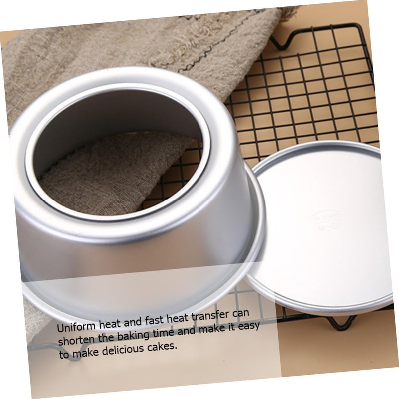 Healeved Aluminum Alloy round Cake Mould Set 2pcs 6 8 Inch Non-stick Mousse Cake Pans Baking Tool for DIY Desserts and Home Baking - Image 5
